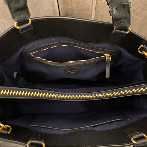 💯$578 Tory Burch Brooke Smooth Leather Satchel Bag - Picture 14 of 16